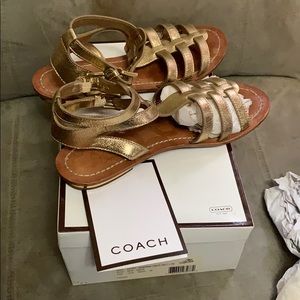 Authentic Coach Sabrina Gladiator Sandals Size 10B